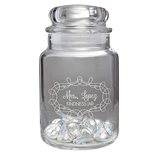Personalization Universe Teacher's Treats Engraved Glass Jar