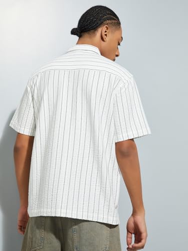 Image of Max URB N Men Striped Relaxed Fit Resort Shirt