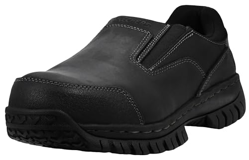 Skechers for Work メンズ Hartan Steel Toe スリッポンシューズ US サイズ: 24.5 カラー: ブラウン
