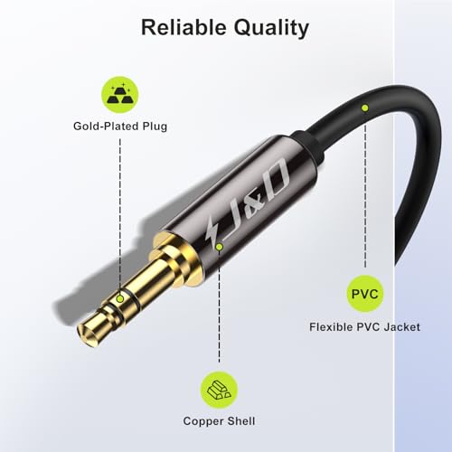 Cable AUX 3.5mm macho a macho 6 pies miniatura 5