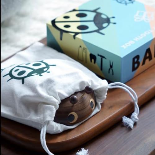 Boîte de fée des dents en bois coccinelle pour ranger souvenir bébé