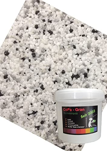 H+V Paul Kamm® Buntsteinputz Mosaikputz 1-2mm SOP17 Weiß/Grau/Schwarz Wandputz - Hergestellt in Bayern -