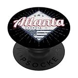 Atlanta en Géorgie États Unis Souvenir USA Vintage PopSockets PopGrip Adhésif