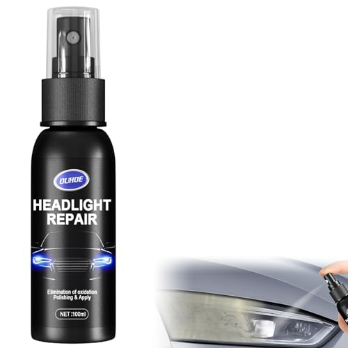 Spray de reparación de faros, aerosol de reparación de arañazos, líquido de reparación de faros de coche, limpiador de faros de coche, abrillantador de faros de coche, para amarillento reparado,