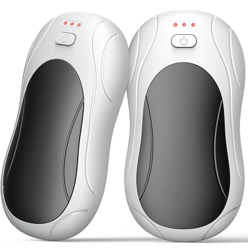 Fashioz Scaldamani Ricaricabile 2 in 1, Scaldamani Portatile con Ricaricabile USB,6000mAh, 3 Livelli Calore Scaldamani Elettrico Adatto sci, Escursionismo, Regali Invernali