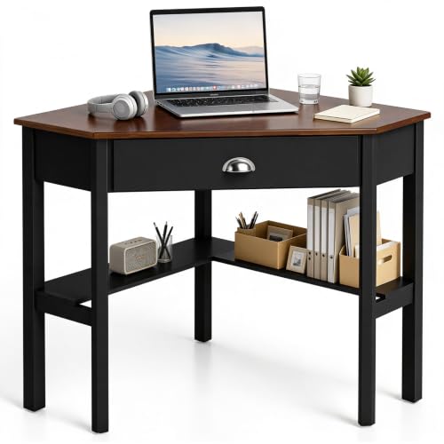 Tangkula Triangular Corner Desk