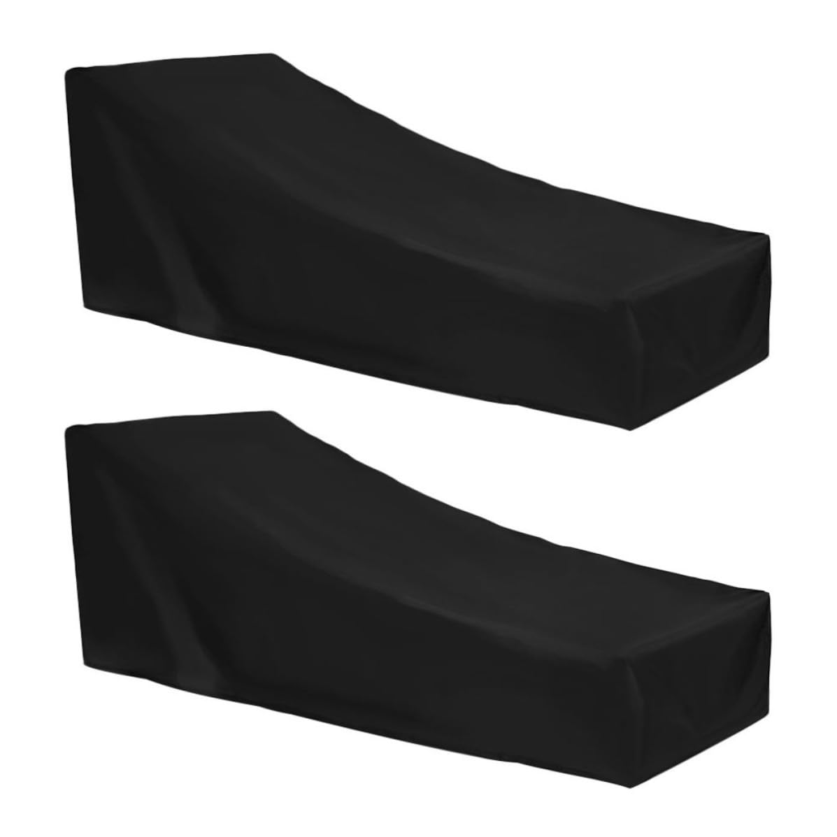 Gatuida 2 Pezzi Copertura per Lettino da Giardino , Copertura per Lettino da Sole in Poliestere Nero, Antipolvere e Traspirante, per Patio e Giardino