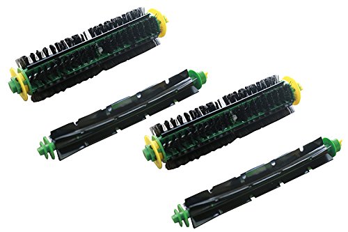Green Label Empaque de 2 Kit de Cepillos para los Modelos iRobot Roomba Serie 500 con Cabezal de Limpieza Rojo o Verde