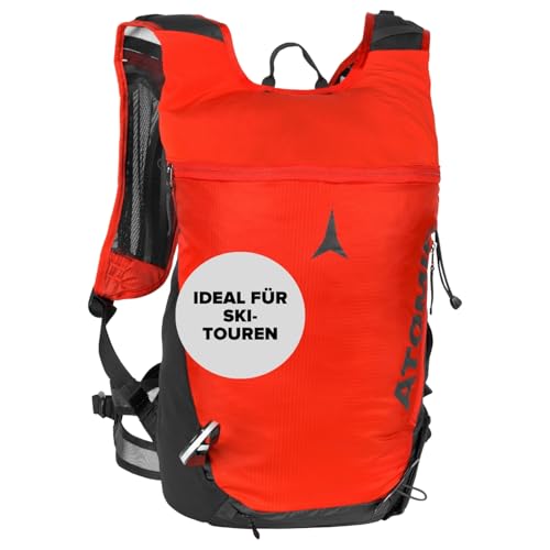 ATOMIC Backland UL 16+ in Rot - 16-20L Skitourenrucksack - Fächer für Lawinenausrüstung, Felle & Steigeisen - Schnellbefestigung für Ski - Ideal für schnelle Touren