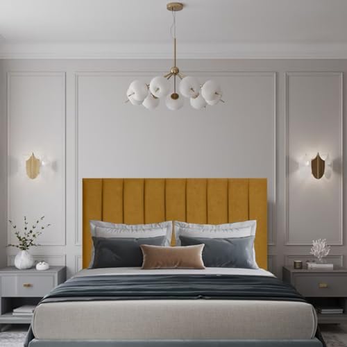 luxisleepltd Tufted Upholstered Clarance Linen Turin Headboard for divan bed frame Single/double/king 20''/26''/30" Height, (Beige, 4ft6-30''Tall)