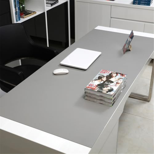 Tapis de souris XXL gris LL-COEUR pour organiser votre bureau informatique mat