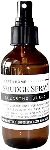 Earth Home Smudge Spray - Space Cleanser and Purifier, All-Natural Formulation - 4 Ounces