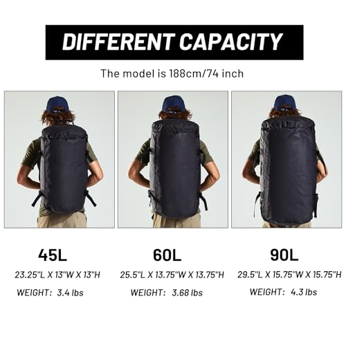 Mier 10110033-9007-S02 Large Duffel Backpack Sports Gym Bag thumb #5