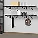 KOLHGNSE Garage Storage Rack Wall Mounted Heavy Duty Adjustable Shelf Garage Organization Workshop Tools (Black)