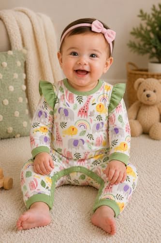 Image of EIO 100% Cotton Rompers Sleepsuits Jumpsuit Night Suits for Infants Newborn Baby Boys & Girls