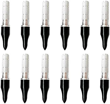 PANDARUS Pack of 12 PCS 5/16 Inch Screw in Archery Bullet Points and Tip Standard Inserts - STD .246 INS for Arrows, 100 Grain Each