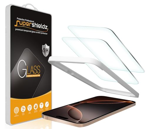 Supershieldz (2 Pack) Designed for iPhone 16 Pro Max (6.9 inch) Tempered Glass Screen Protector with (Easy Installation Tray) Anti Scratch Bubble Free