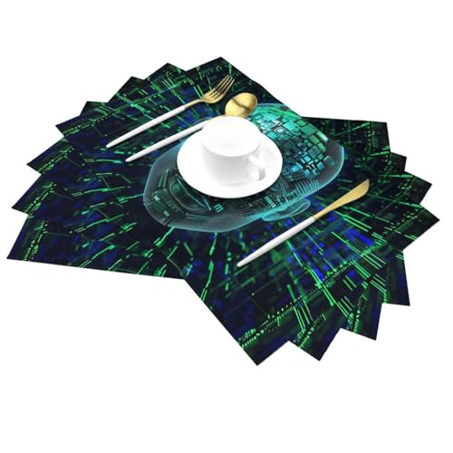 Sets de table en PVC antitache lavables lot de 6 protège-table design - 3