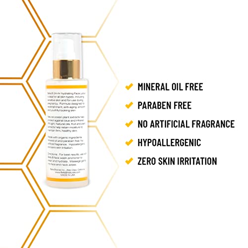 Bella B Face Lotion 3.4 Oz Bottle - Facial Glow - Pregnancy Skin Care - Pregnancy Face Moisturizer - Pregnancy Safe - Healthy Beauty - Natural Face Moisturizer - Natural Face Lotion #TOP2