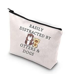 MNIGIU Otter & Hunde Make-up Tasche