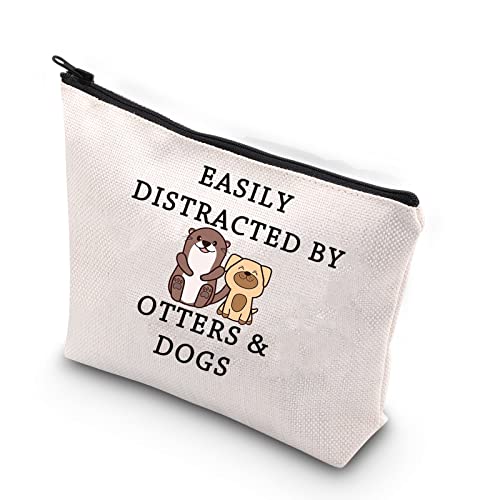 MNIGIU Otter & Hunde Make-up Tasche