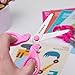 SLEMOON Scissors for Kids Ages 4-8 | Blunt Tip Safety Toddler Scissors, Stainless Steel Blades, ABS Plastic | School Craft Supplies, Art Projects, Pink (Princess Design with Rhinestones)