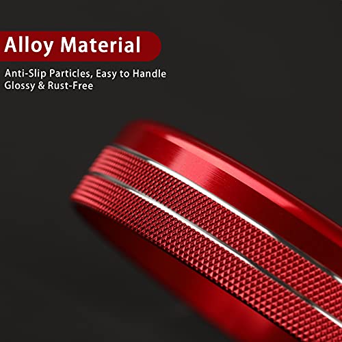 Image of 3PCS Car Multimedia Knob Cover Sticker Decal Interior Trim fit for Alfa Romeo Giulia 952 Stelvio 949 2016 2017 2018 2019 Interior Accessories