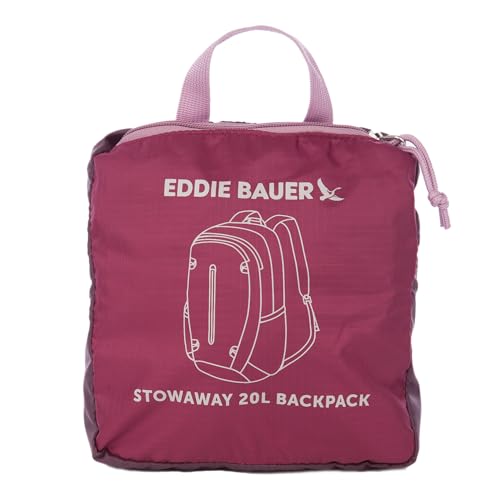 Image of Eddie Bauer Stowaway Packable Backpack | Travel | Outdoor | Lightweight | Foldable | Durable | Ripstop Polyester | 20L - Port Red