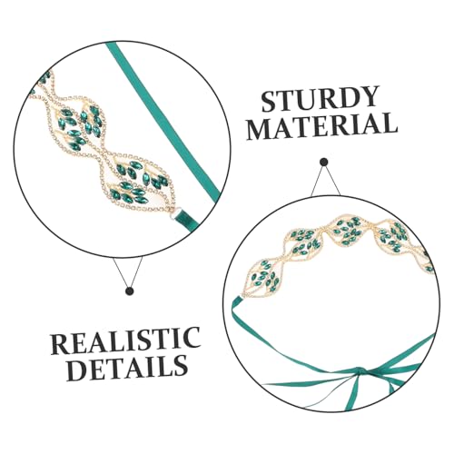 Ceinture de mariée ajustable à verts : accessoire robe de soirée - 3