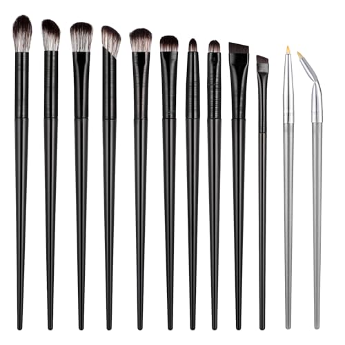 12 Pcs Eyeshadow Brush Eye Makeup Brushes Set Professional Blending Eyeshadows Makeup Brush...