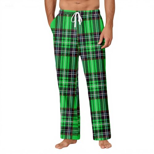 Mens Plaid Pajama Pants Lounge Big and Tall Bottoms Fall Casual Pajama Pants Men Soft3
