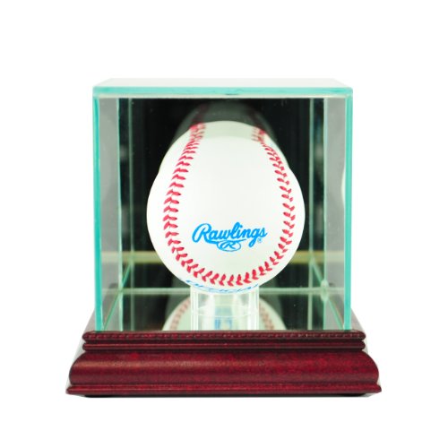 Perfect Cases - Single Baseball Display Case, Cherry Finish