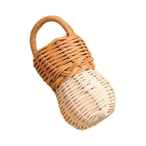 Dayysiuy Sonajero Bebé,Sonajero Seguro De Ratán Tejido Con Campana,Juego Sensorial Desarrollo Seguro Natural Para Bebés - Juguetes Para Casa Cuna Pascua Navidad
