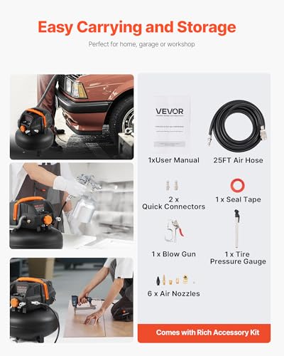 VEVOR 6 Gallon Pancake Air Compressor