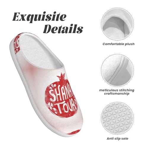 Rosh Hashanah Adult Cotton Slippers Home House Indoor Shoes4