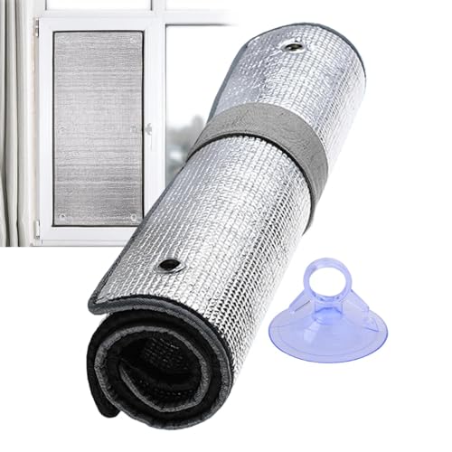Rollo aislante reflectante | Bloqueador de calor de ventana de película de aluminio aislado | Aislamiento de puerta de viento, película aislante de lámina reflectante para sala de sol, pared, ático