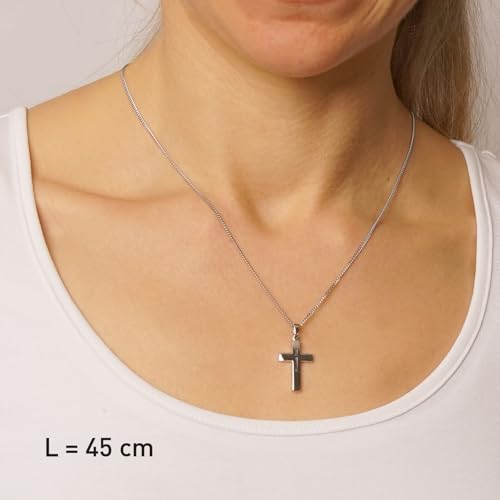 Collar de cruz trendor de plata 925 con colgante elegante para mujer 6