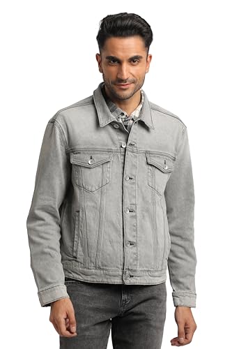 Image of Everblue Men Grey Classic Trucker Jacket