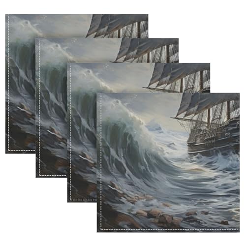 Set de 4 Servilletas de Tela Cuadradas 20x20 pulgadas miniatura 5