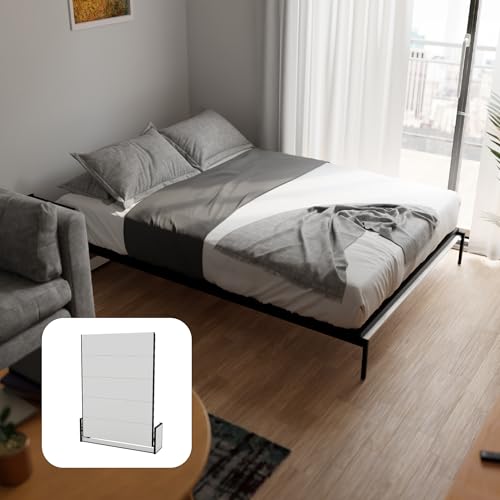 Wallbedking Cama Abatible Vertical Studio 150x200 - Mueble Cama Plegable de Pared con Somier de Lamas y Pistones de Gas - Cama Plegable de Espacio Reducido - Compatible con Colchones Estándar