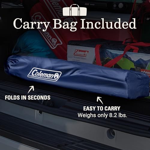 Image of Coleman Portable Camping Chair with 4-Can Cooler, Cushioned Seat & Back with Side Pockets & Cup Holder, Carry Bag Included, Great for Camping, Tailgating, Firepits, Patio, & More