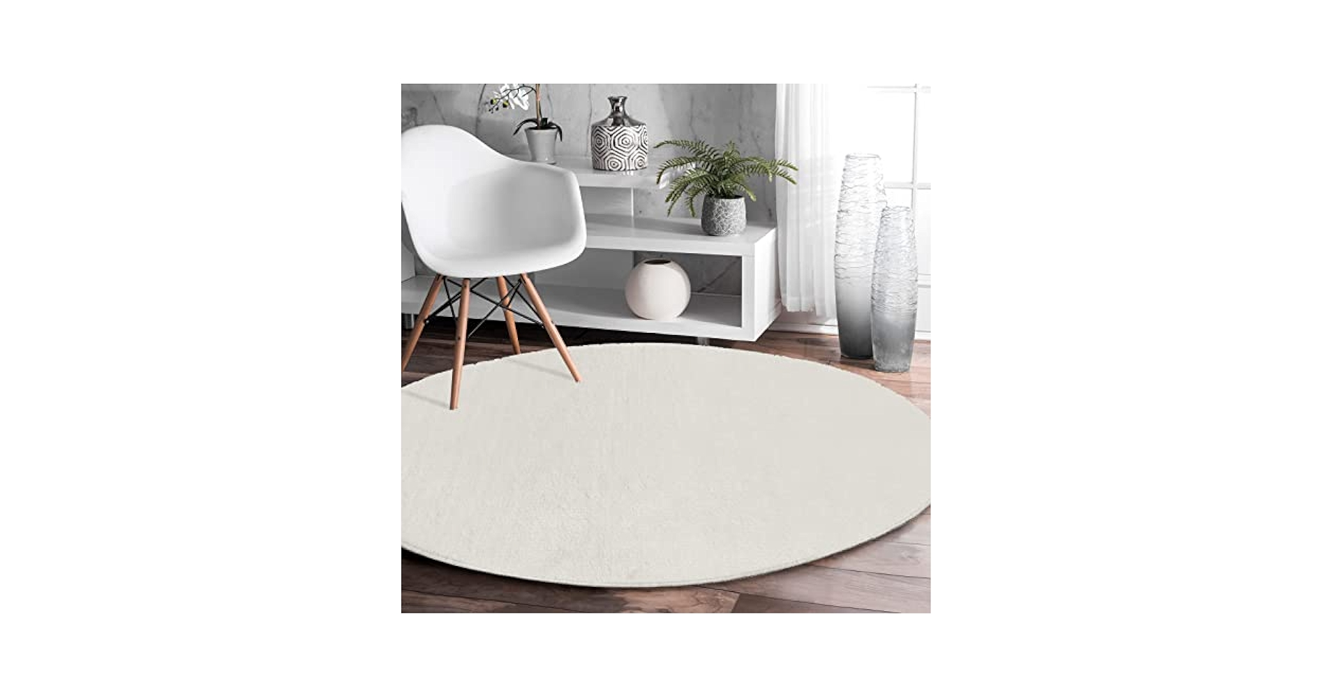 Amazon.com: Round Rug 3Ft, Solid Color Beige Soft Round Area