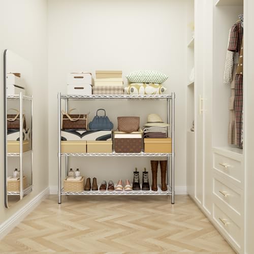Image of ROOMTEC 3-Tier Wire Shelving Unit,45 inch W*20 inch D*47 inch H,Max Load 1200 lbs