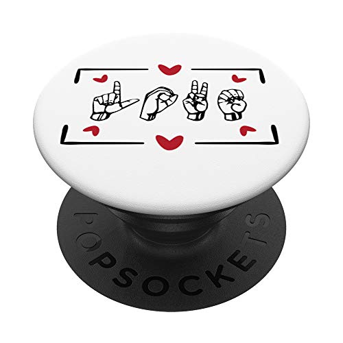 Love American sign Language. ASL Love Gift for Valentine's PopSockets Agarre y Soporte para Teléfonos y Tabletas