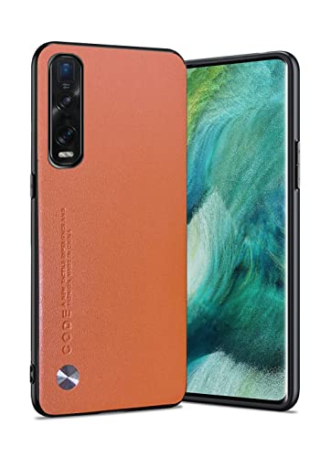Puxssul Cover per Oppo Find X2 Pro, Custodia in Pelle Sintetica TPU, Anti-Shock Anti-Graffio Anti-Scivolo Ultra Leggera Cover per Oppo Find X2 Pro, per Uomini Donne (Arancione)