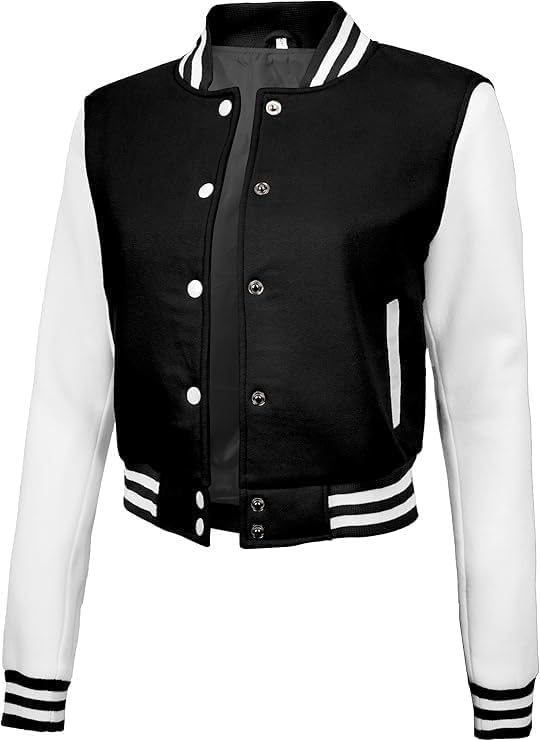 Women’s Bomber Varsity Jacket – Fleece Letterman Jacket for Women, Standard & Cropped Styles - Image 2