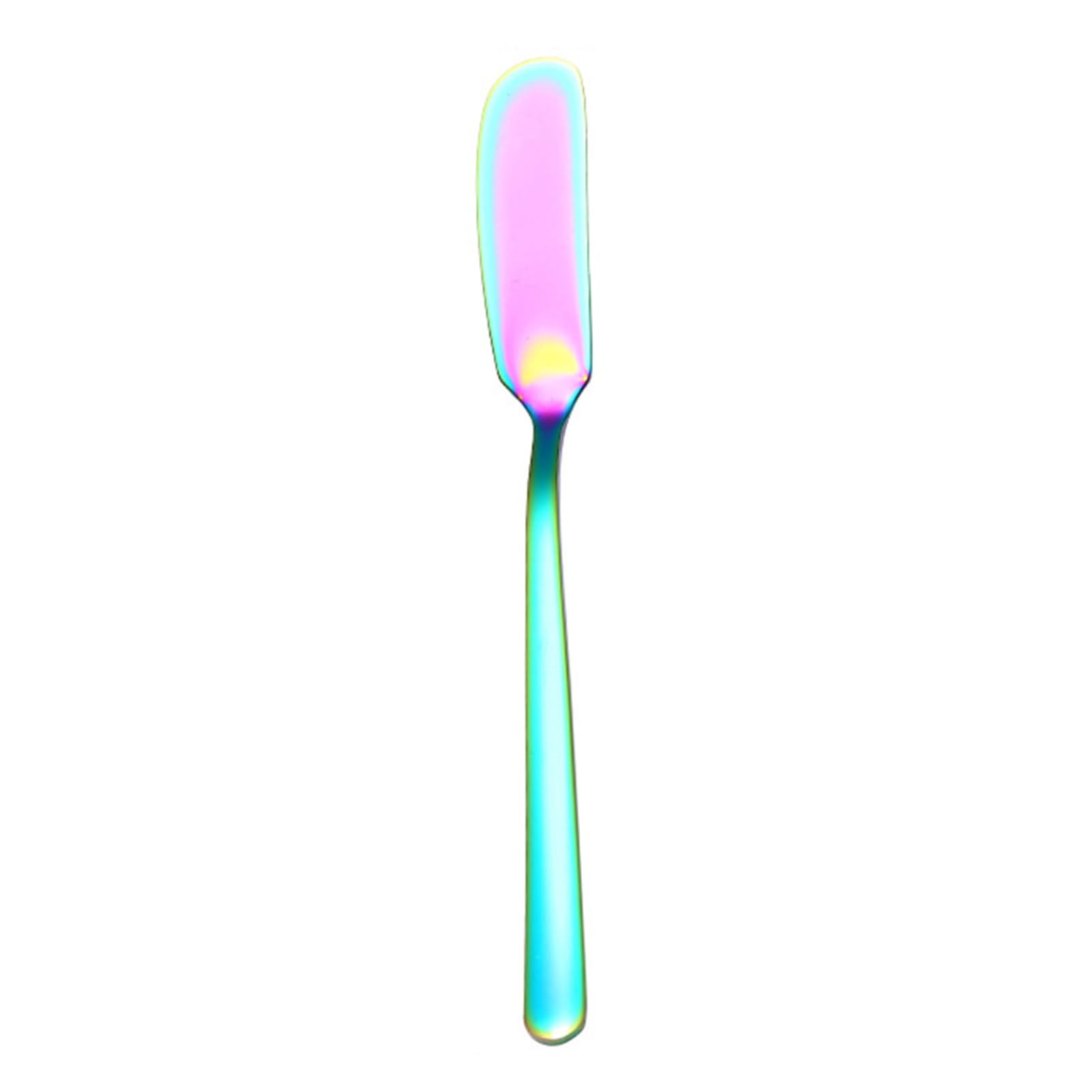 fxwtich Easy-to-Clean Butter Knife Family-Friendly Spatula Stainless Steel Cheese Cutter Rust-Proof Bread Jam Cream Spreader Kitchen Gadget for Multicolor