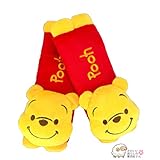 【かわいい暮らしの雑貨屋さん】 シートベルトカバー2個セット パット かわいい ふわふわ チャイルドシート 車 子供 キッズ クッション キャラクター 癒し 人気 (６プーさん)