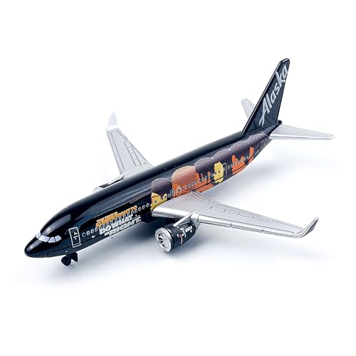 AVIAMUSE Model Airplane, Alaska Black Livery Aircraft Planes Model Suitable for Collection and Christmas Birthday, Desktop Decor