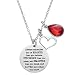 LParkin You are Braver Than You Believe Awareness Necklace Birthstone Graduation Gift Best Friend Encouragement Gifts ...